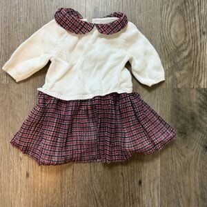 Plaid Collar Sweater Dress